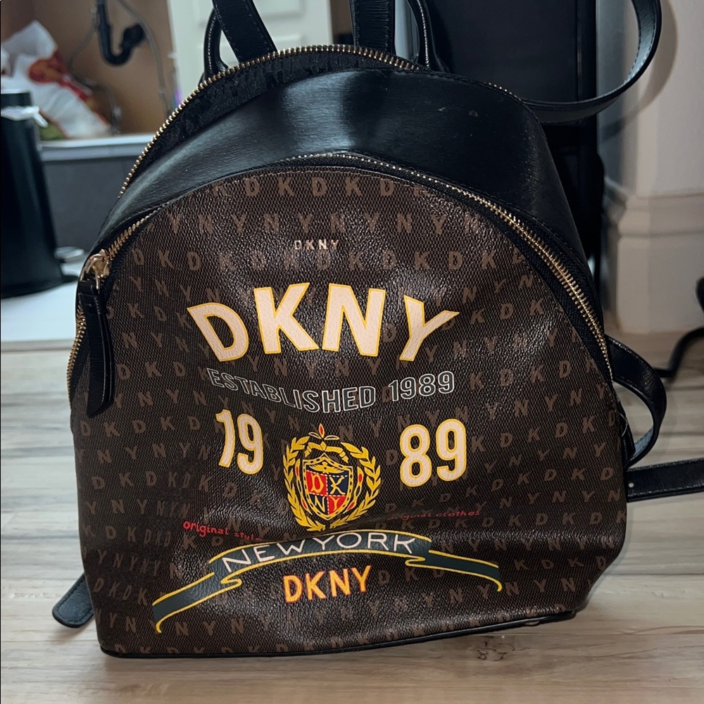 DKNY Black and Brown Men's Backpack